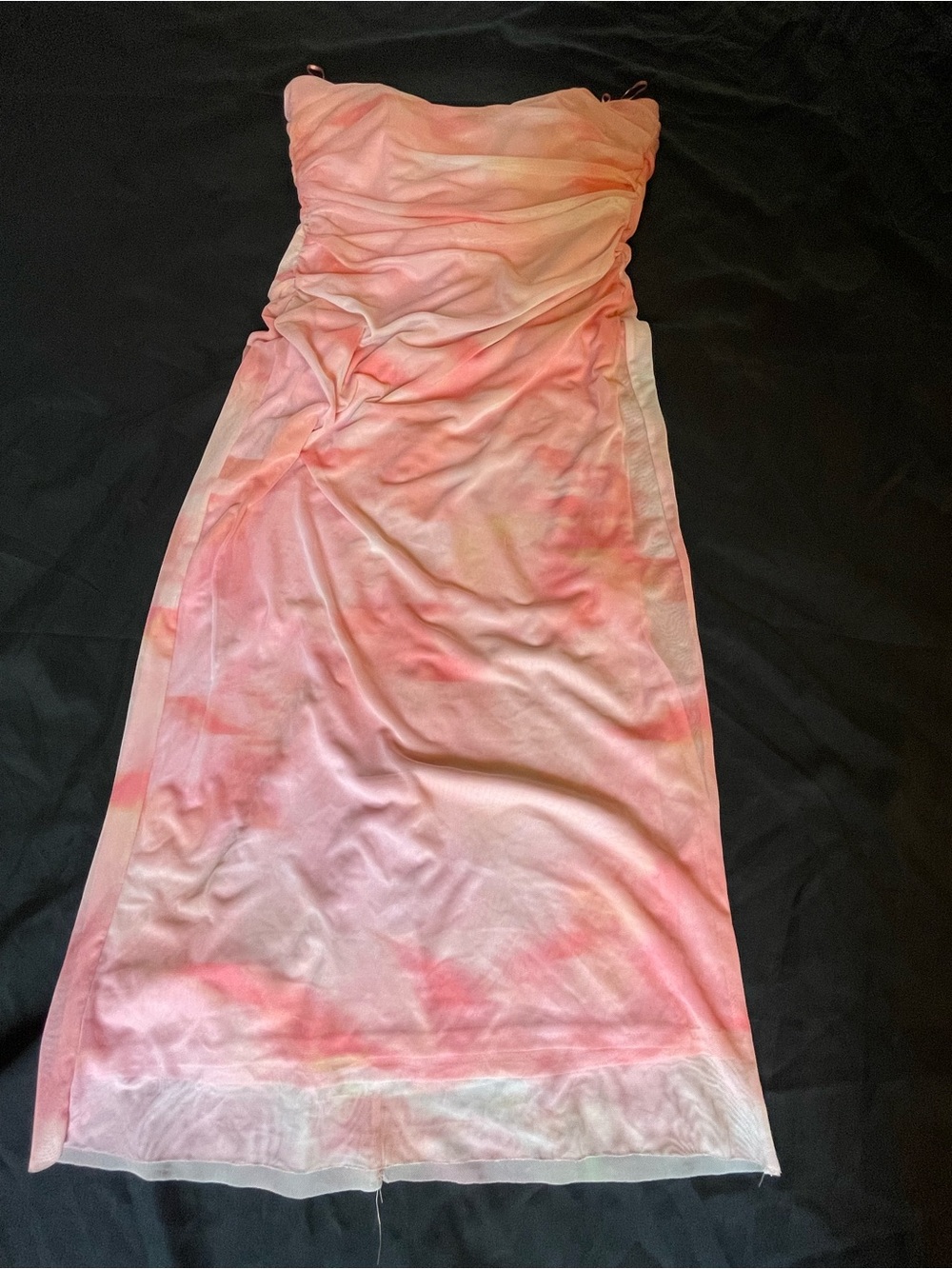 NWT Zara Pink Watercolors Strapless Maxi
Dress XL